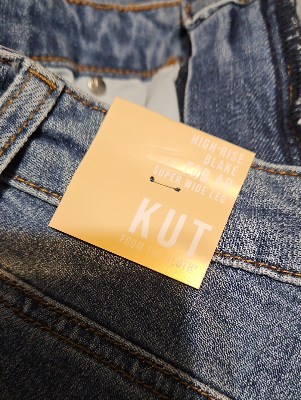 Kut From The Kloth High-Rise Blake Fab Ab Super Wide Leg Jeans-NWT - Picture 10 of 11